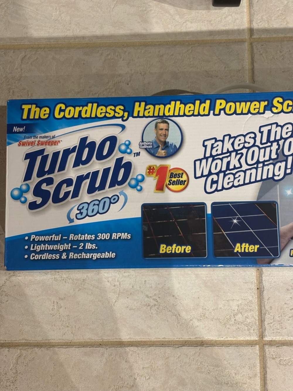 Turbo Scrub 360° Cordless Handheld Power Scrubber - Blue/White